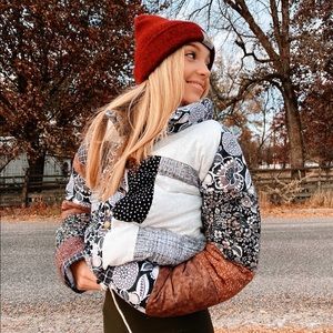 Aaron Asunsolo Mocha Patchwork Puffer